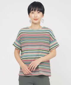 EVEX by KRIZIA / エヴェックス バイ クリツィア カットソー | 【ウォッシャブル】マルチボーダーカットソー