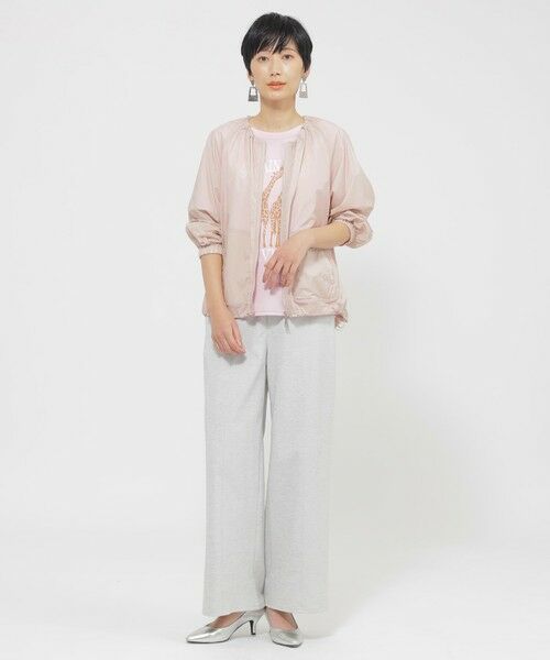 EVEX by KRIZIA / エヴェックス バイ クリツィア ノーカラージャケット | 【カタログ掲載品】【はっ水】【ウォッシャブル】シアーストレッチブルゾン | 詳細1