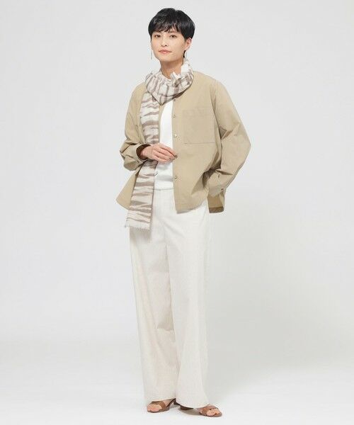 EVEX by KRIZIA / エヴェックス バイ クリツィア ノーカラージャケット | 【防しわ】【UV対策】【ウォッシャブル】テックスブリッドシャツジャケット | 詳細3