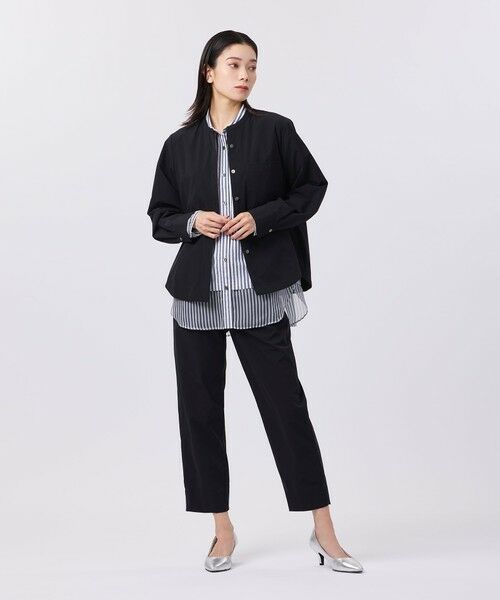 EVEX by KRIZIA / エヴェックス バイ クリツィア ノーカラージャケット | 【防しわ】【UV対策】【ウォッシャブル】テックスブリッドシャツジャケット | 詳細1