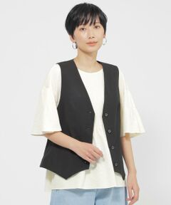 EVEX by KRIZIA / エヴェックス バイ クリツィア ダウンジャケット・ベスト | 【カタログ掲載品】【ウォッシャブル】コットン麻ブレンドストレッチジレ