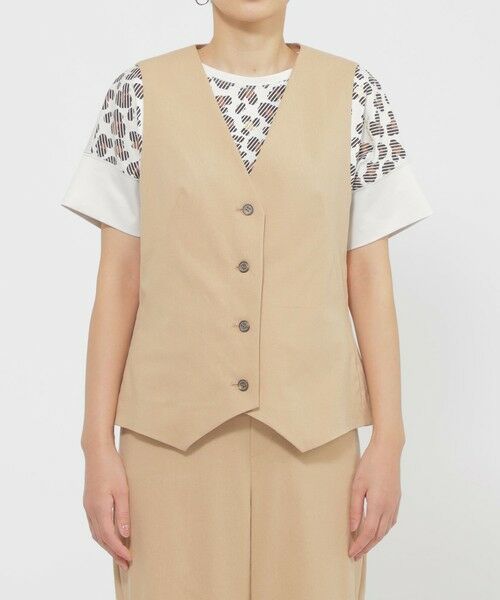 EVEX by KRIZIA / エヴェックス バイ クリツィア ダウンジャケット・ベスト | 【カタログ掲載品】【ウォッシャブル】コットン麻ブレンドストレッチジレ | 詳細3
