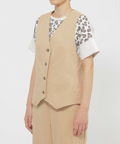 EVEX by KRIZIA / エヴェックス バイ クリツィア ダウンジャケット・ベスト | 【カタログ掲載品】【ウォッシャブル】コットン麻ブレンドストレッチジレ | 詳細4