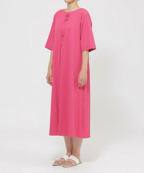 EVEX by KRIZIA / エヴェックス バイ クリツィア ロング・マキシ丈ワンピース | 【ウォッシャブル】サッカーストレッチタックワンピース | 詳細3