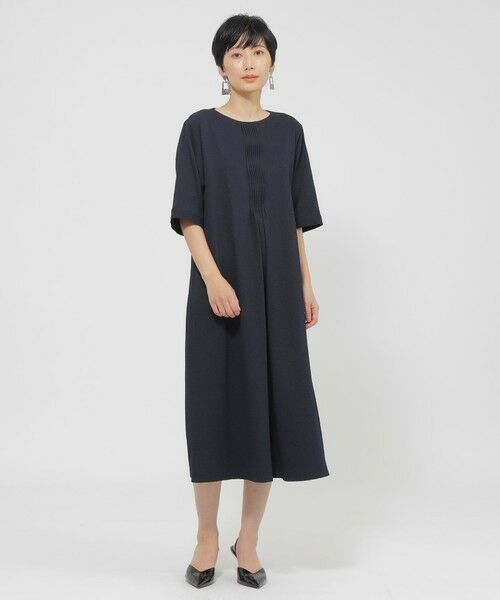 EVEX by KRIZIA / エヴェックス バイ クリツィア ロング・マキシ丈ワンピース | 【ウォッシャブル】サッカーストレッチタックワンピース | 詳細8