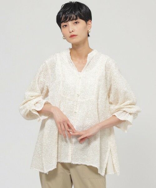 EVEX by KRIZIA / エヴェックス バイ クリツィア シャツ・ブラウス | 【1枚で決まる】【ウォッシャブル】ヘアリ−ジャカードブラウス | 詳細12