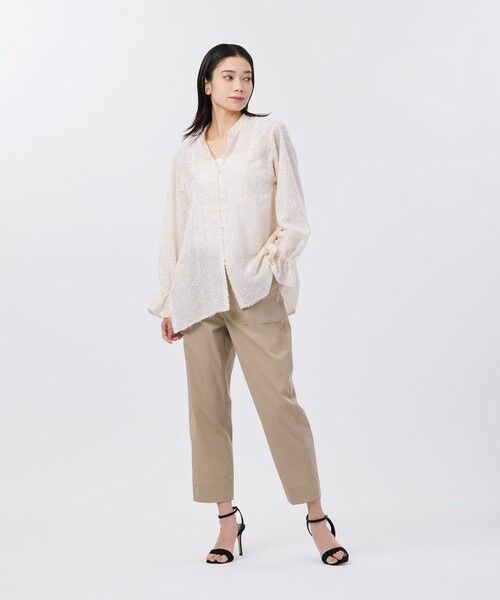 EVEX by KRIZIA / エヴェックス バイ クリツィア シャツ・ブラウス | 【1枚で決まる】【ウォッシャブル】ヘアリ−ジャカードブラウス | 詳細1