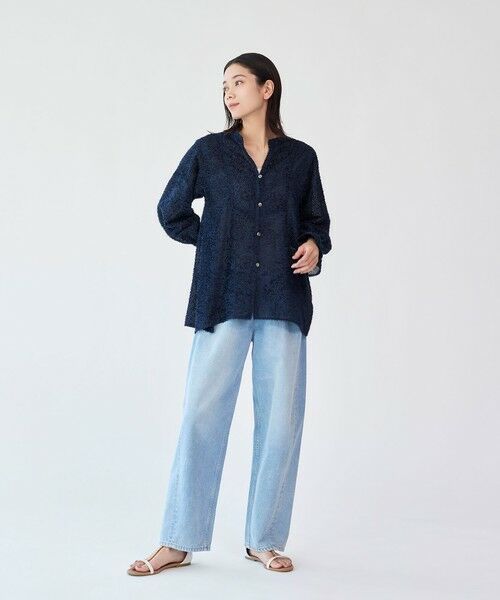 EVEX by KRIZIA / エヴェックス バイ クリツィア シャツ・ブラウス | 【1枚で決まる】【ウォッシャブル】ヘアリ−ジャカードブラウス | 詳細2