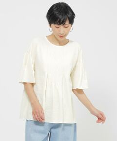 EVEX by KRIZIA / エヴェックス バイ クリツィア シャツ・ブラウス | 【カタログ掲載品】【1枚で決まる】【ウォッシャブル】サッカーストレッチフレアブラウス