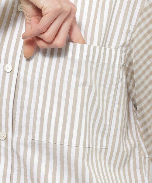 EVEX by KRIZIA / エヴェックス バイ クリツィア シャツ・ブラウス | 【ウォッシャブル】シアーコンビストライプバンドカラーシャツ | 詳細6