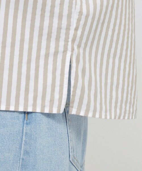 EVEX by KRIZIA / エヴェックス バイ クリツィア シャツ・ブラウス | 【ウォッシャブル】シアーコンビストライプバンドカラーシャツ | 詳細8