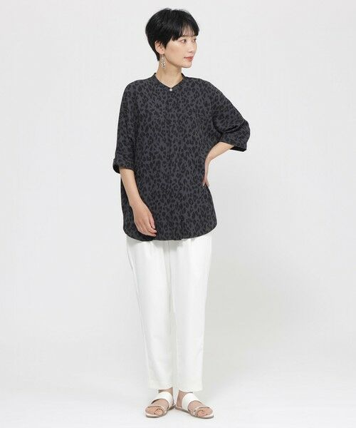 EVEX by KRIZIA / エヴェックス バイ クリツィア シャツ・ブラウス | 【吸水速乾】【ウォッシャブル】パンサープリントバックサテンジョーゼットブラウス | 詳細2