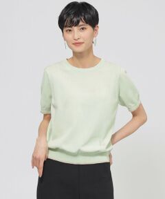 カエ ウォッシャブル】ダンボールニットワイドクロップドパンツ
