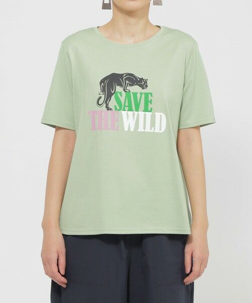 EVEX by KRIZIA / エヴェックス バイ クリツィア カットソー | 【カタログ掲載品】【ウォッシャブル】アニマルロゴプリントカットソー | 詳細5