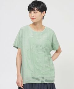 EVEX by KRIZIA / エヴェックス バイ クリツィア カットソー | 【カタログ掲載品】【ウォッシャブル】オパールタイガーコンビカットソー