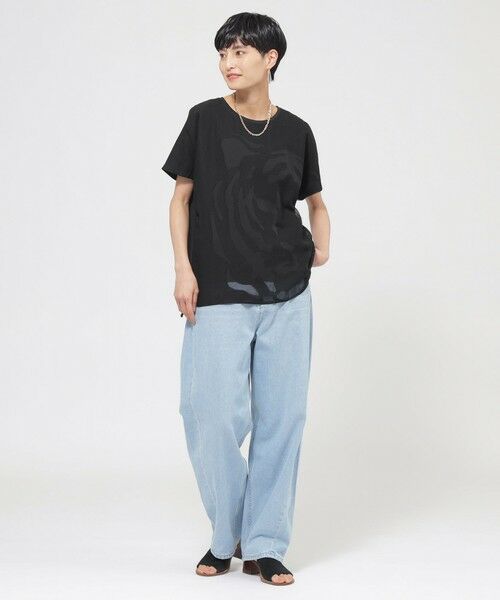 tシャツ 「カタログ掲載品」「ウォッシャブル」オパールタイガーコンビカットソー レディース セール】 【カタログ掲載品】【ウォッシャブル】オパール