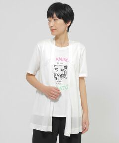 EVEX by KRIZIA / エヴェックス バイ クリツィア カットソー | 【接触冷感】【ウォッシャブル】リヨセルジャージ—ジレ