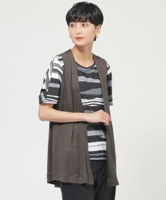 EVEX by KRIZIA / エヴェックス バイ クリツィア カットソー | 【接触冷感】【ウォッシャブル】リヨセルジャージ—ジレ