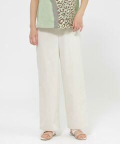 EVEX by KRIZIA / エヴェックス バイ クリツィア その他パンツ | 【カタログ掲載品】【ウォッシャブル】コットン麻ブレンドストレッチワイドストレートパンツ