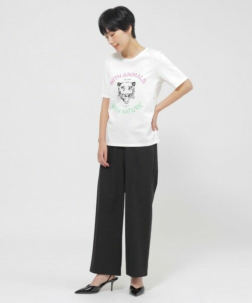 EVEX by KRIZIA / エヴェックス バイ クリツィア その他パンツ | 【カタログ掲載品】【ウォッシャブル】コットン麻ブレンドストレッチワイドストレートパンツ | 詳細1