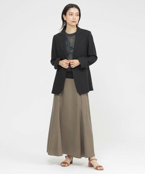 EVEX by KRIZIA / エヴェックス バイ クリツィア ノーカラージャケット | 【カタログ掲載品】【ウォッシャブル】シアーヴィンテージスラブテーラージャケット | 詳細2