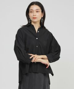 【極美品】EVEX by KRIZIA Ｖネック シアー ロング ブラウス　黒 カタログ掲載品】【ウォッシャブル】ダブルタートルネックプル