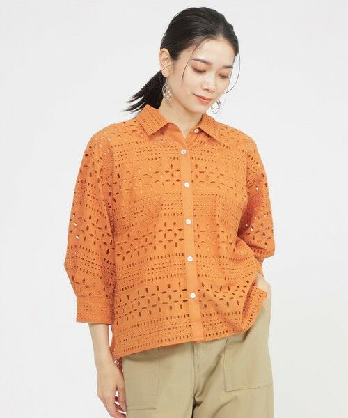 EVEX by KRIZIA / エヴェックス バイ クリツィア シャツ・ブラウス | 【カタログ掲載品】【ウォッシャブル】タイルエンブロイダリーブラウス | 詳細11