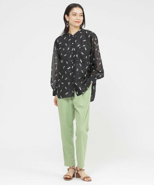 EVEX by KRIZIA / エヴェックス バイ クリツィア シャツ・ブラウス | 【1枚できまる】【カタログ掲載品】【ウォッシャブル】クラフトパンサーシアーコンビブラウス | 詳細1