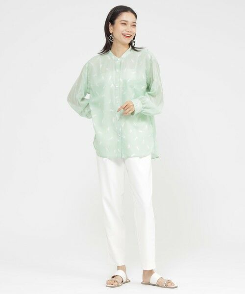 EVEX by KRIZIA / エヴェックス バイ クリツィア シャツ・ブラウス | 【1枚できまる】【カタログ掲載品】【ウォッシャブル】クラフトパンサーシアーコンビブラウス | 詳細2