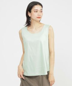 EVEX by KRIZIA / エヴェックス バイ クリツィア カットソー | 【ウォシャブル】【接触冷感】シルケットコットンタンクトップ
