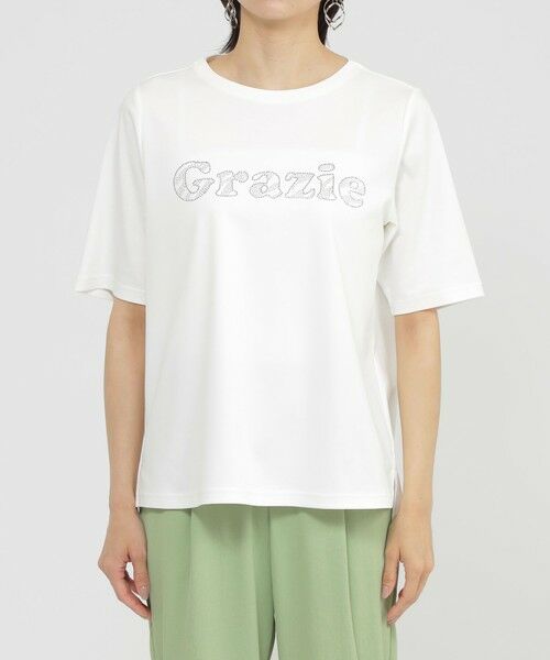 EVEX by KRIZIA / エヴェックス バイ クリツィア カットソー | 【カタログ掲載品】【接触冷感】【ウォッシャブル】超冷感コットンスムースホットフィットロゴTシャツ | 詳細4