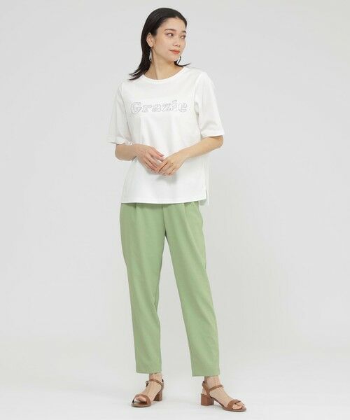 EVEX by KRIZIA / エヴェックス バイ クリツィア カットソー | 【カタログ掲載品】【接触冷感】【ウォッシャブル】超冷感コットンスムースホットフィットロゴTシャツ | 詳細1