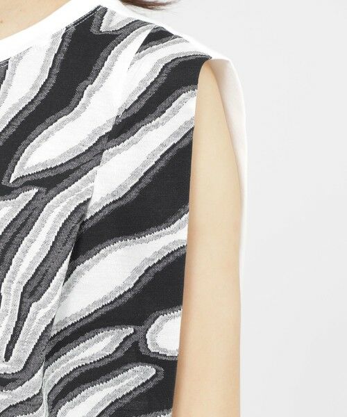 EVEX by KRIZIA / エヴェックス バイ クリツィア カットソー | 【カタログ掲載品】【ウォッシャブル】アニマルカットジャカードノースリーブカットソー | 詳細6