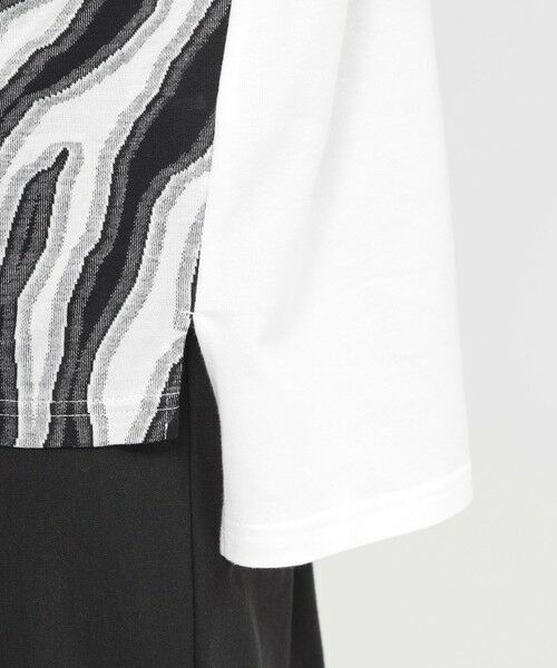EVEX by KRIZIA / エヴェックス バイ クリツィア カットソー | 【カタログ掲載品】【ウォッシャブル】アニマルカットジャカードノースリーブカットソー | 詳細7
