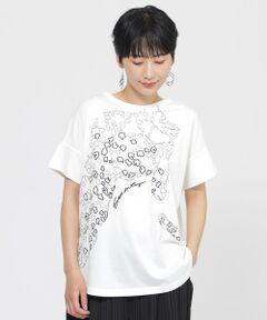 EVEX by KRIZIA / エヴェックス バイ クリツィア カットソー | 【SANYO Style EDITION掲載】【接触冷感】【ウォッシャブル】パンサーエンブロイダリープルオーバーカットソー