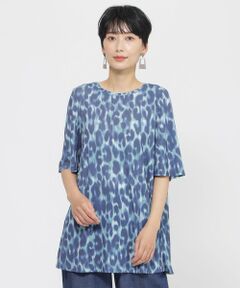 EVEX by KRIZIA / エヴェックス バイ クリツィア カットソー | 【接触冷感】【ウォシャブル】クールレオパードチュニックカットソー