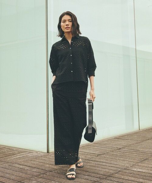 EVEX by KRIZIA / エヴェックス バイ クリツィア その他パンツ | 【カタログ掲載品】【ウォッシャブル】タイルエンブロイダリーパンツ | 詳細1