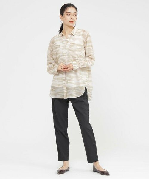 EVEX by KRIZIA / エヴェックス バイ クリツィア シャツ・ブラウス | 【接触冷感】【ウォッシャブル】シアーボイルゼブラロングシャツ | 詳細4