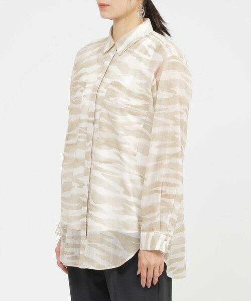 EVEX by KRIZIA / エヴェックス バイ クリツィア シャツ・ブラウス | 【接触冷感】【ウォッシャブル】シアーボイルゼブラロングシャツ | 詳細6