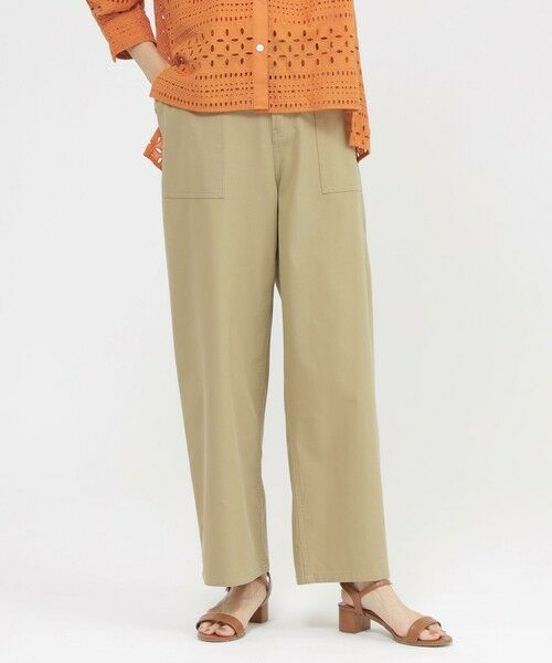 EVEX by KRIZIA / エヴェックス バイ クリツィア その他パンツ | 【SANYO Style EDITION掲載】【接触冷感】【ウォッシャブル】ストレッチチノベイカーパンツ(ベージュ1)