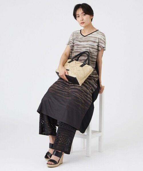 EVEX by KRIZIA / エヴェックス バイ クリツィア ロング・マキシ丈ワンピース | 【接触冷感】【ウォッシャブル】グラデーションゼブラワンピース | 詳細5