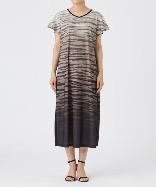 EVEX by KRIZIA / エヴェックス バイ クリツィア ロング・マキシ丈ワンピース | 【接触冷感】【ウォッシャブル】グラデーションゼブラワンピース | 詳細6