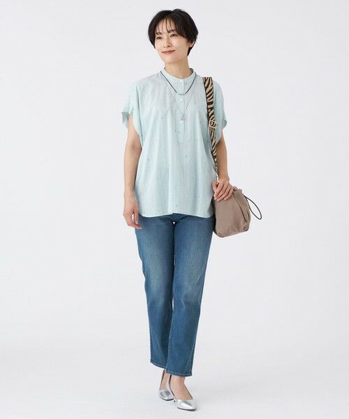 EVEX by KRIZIA / エヴェックス バイ クリツィア シャツ・ブラウス | 【マシンウォッシャブル】ストライプジャカードプルオーバーブラウス | 詳細2