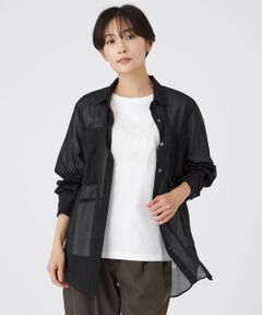EVEX by KRIZIA / エヴェックス バイ クリツィア シャツ・ブラウス | 【接触冷感】【ウォッシャブル】シアーボイルロングシャツ