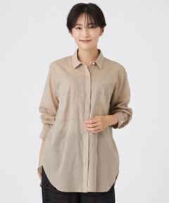 EVEX by KRIZIA / エヴェックス バイ クリツィア シャツ・ブラウス | 【接触冷感】【ウォッシャブル】シアーボイルロングシャツ