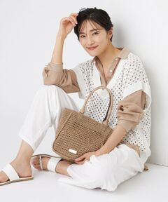 EVEX by KRIZIA / エヴェックス バイ クリツィア ニット・セーター | 【SANYO Style EDITION掲載】【ウォッシャブル】アイレットメッシュレイヤードニット