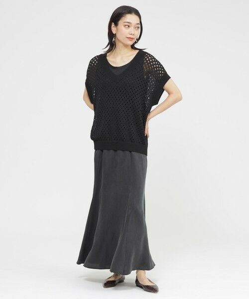 EVEX by KRIZIA / エヴェックス バイ クリツィア ニット・セーター | 【SANYO Style EDITION掲載】【ウォッシャブル】アイレットメッシュレイヤードニット | 詳細2