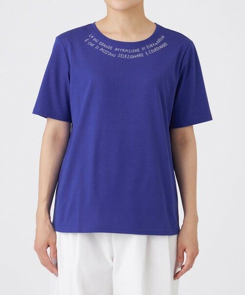 EVEX by KRIZIA / エヴェックス バイ クリツィア カットソー | 【接触冷感】【ウォッシャブル】ネックエンブロイダリーカットソー | 詳細6