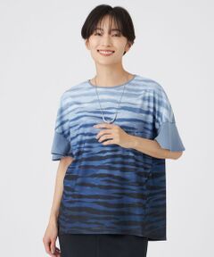 EVEX by KRIZIA / エヴェックス バイ クリツィア カットソー | 【接触冷感】【ウォッシャブル】グラデーションゼブラカットソー