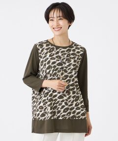 EVEX by KRIZIA / エヴェックス バイ クリツィア カットソー | 【接触冷感】【UV対策】【マシンウォッシャブル】カモフラパンサーチュニックカットソー